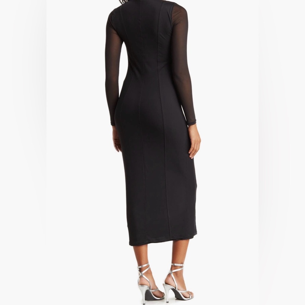 AFRM Lago Dress Long Sleeve Mesh - Noir - Picture 2 of 3